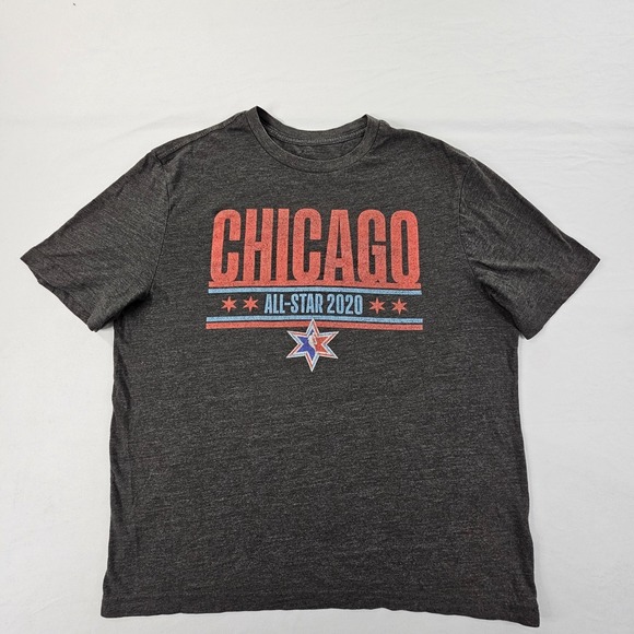 The Unbranded Brand Other - NBA All Star Game Chicago 2020 Gray Short Sleeve T-Shirt Men's M/L